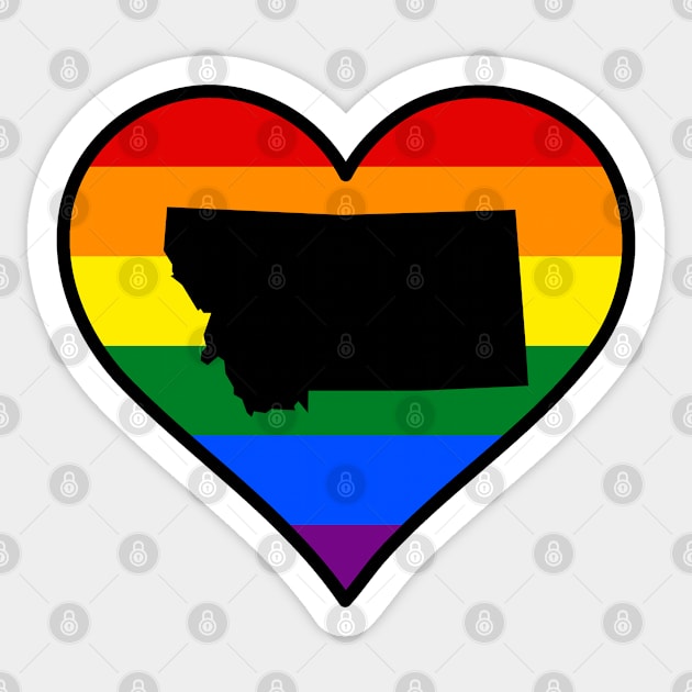 Montana Gay Pride Heart Sticker by fearcity